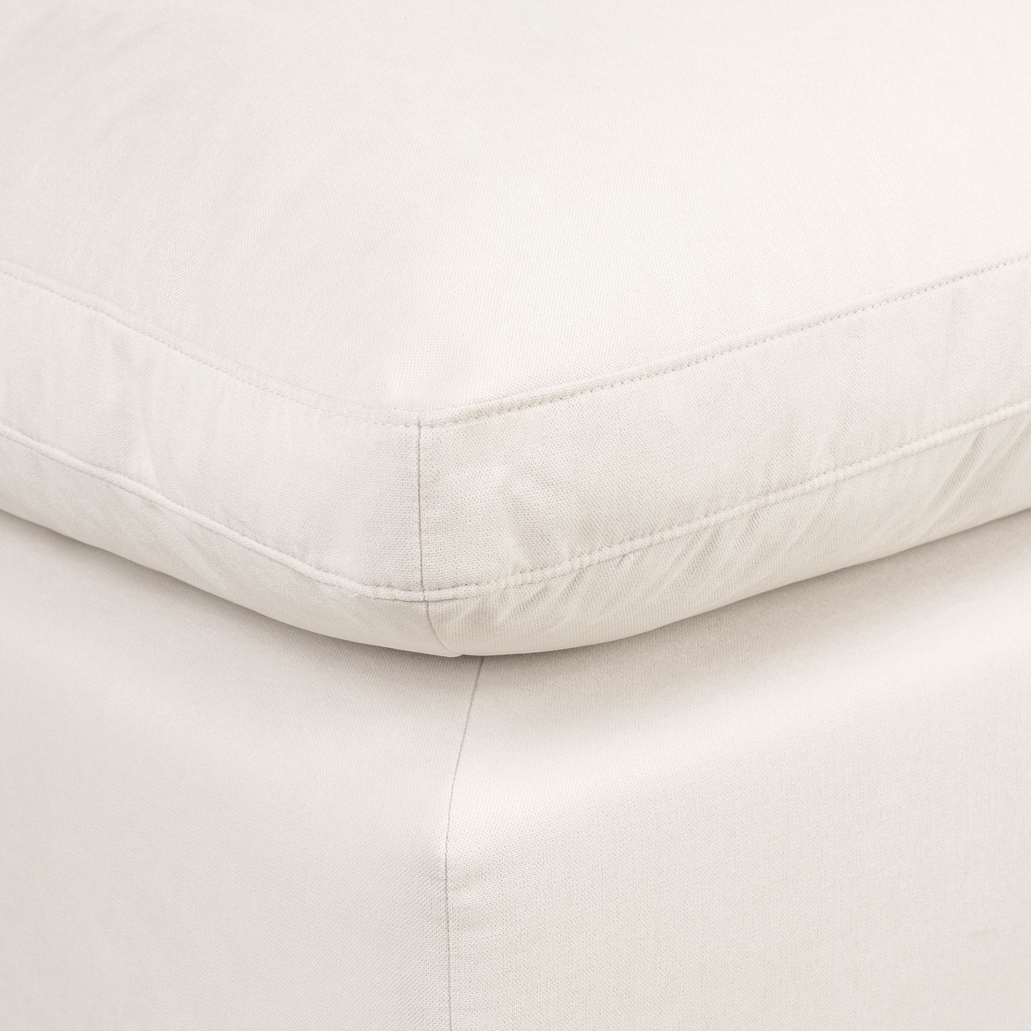 Aspen 39" Modular Ottoman | Linen White