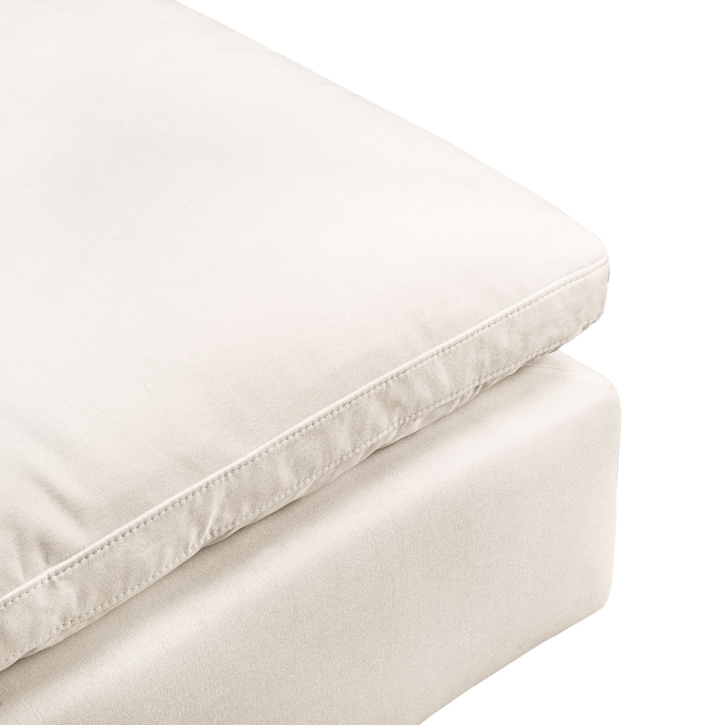 Aspen 39" Modular Ottoman | Linen White