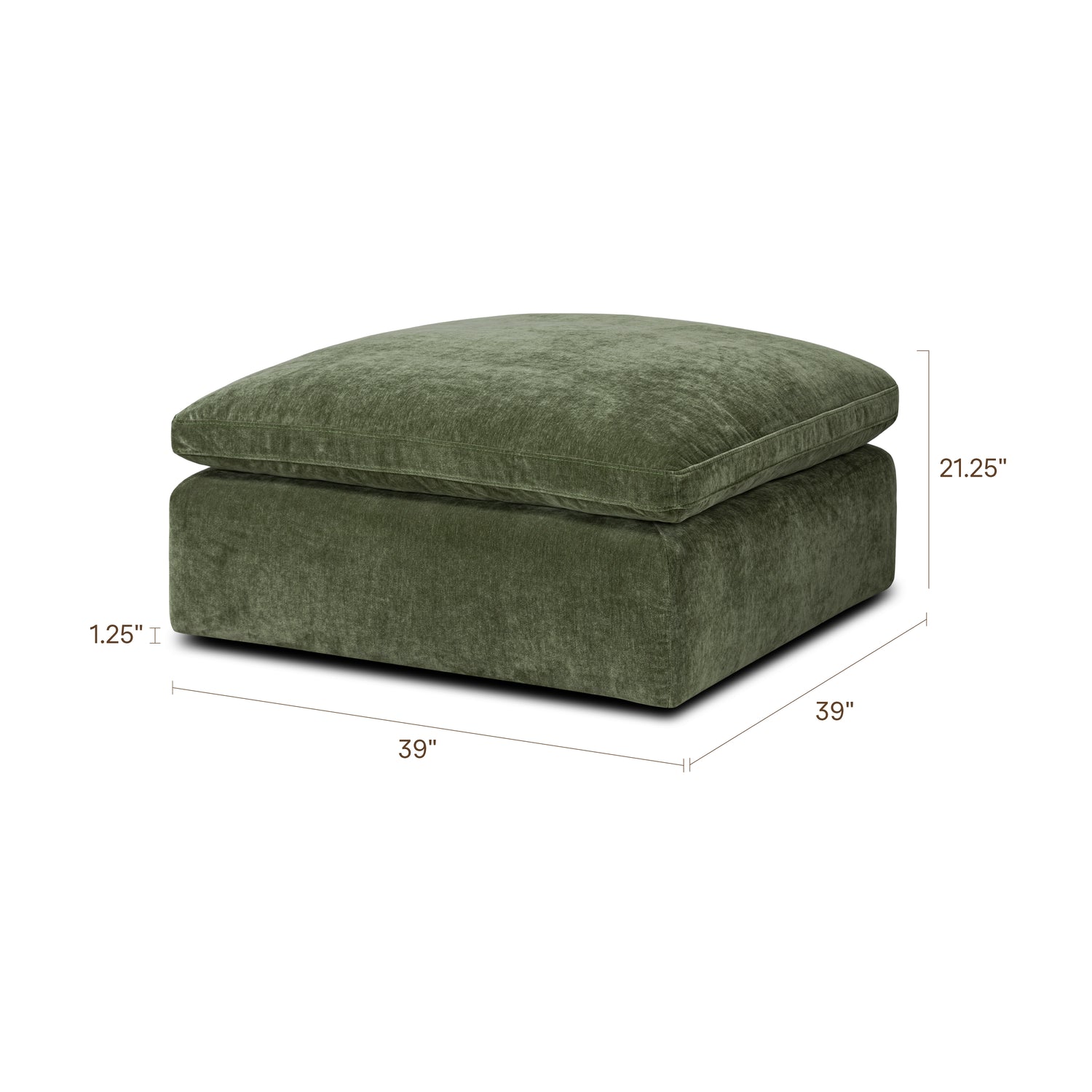 Aspen Ottoman | Sagano Green 