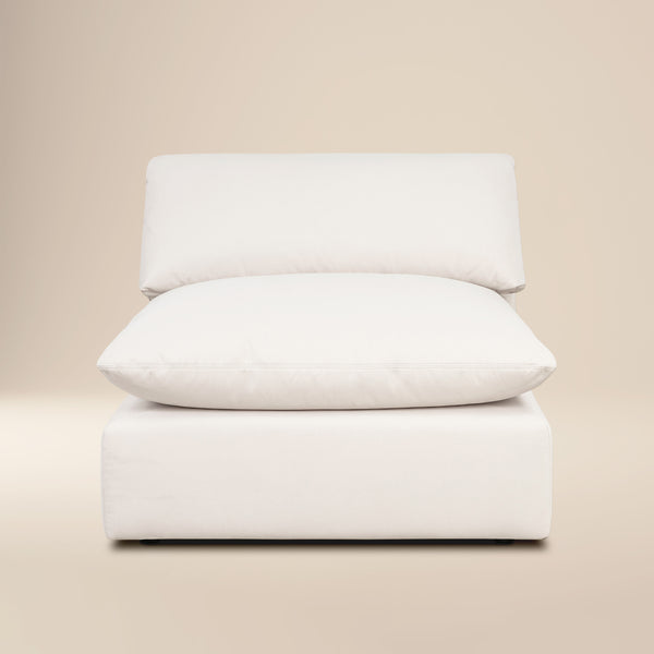 Davos 40.5" Modular Armless Chair | Linen White