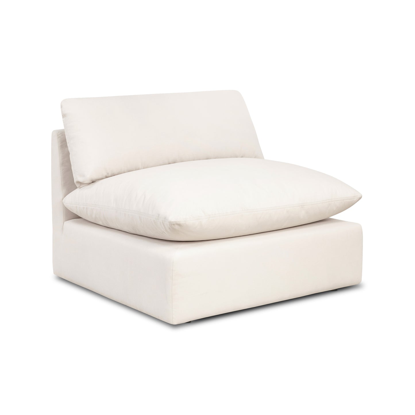 Davos 40.5" Modular Armless Chair | Linen White