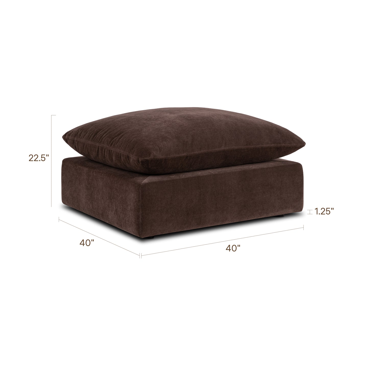 Davos 40.5" Modular Ottoman | Sable Brown