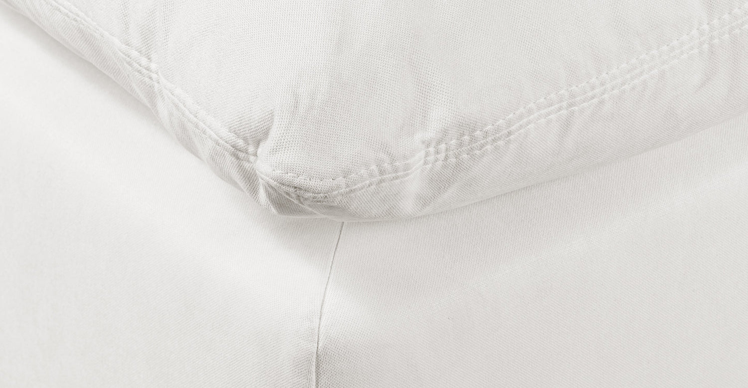 Davos Ottoman | Cotton White Cotton White