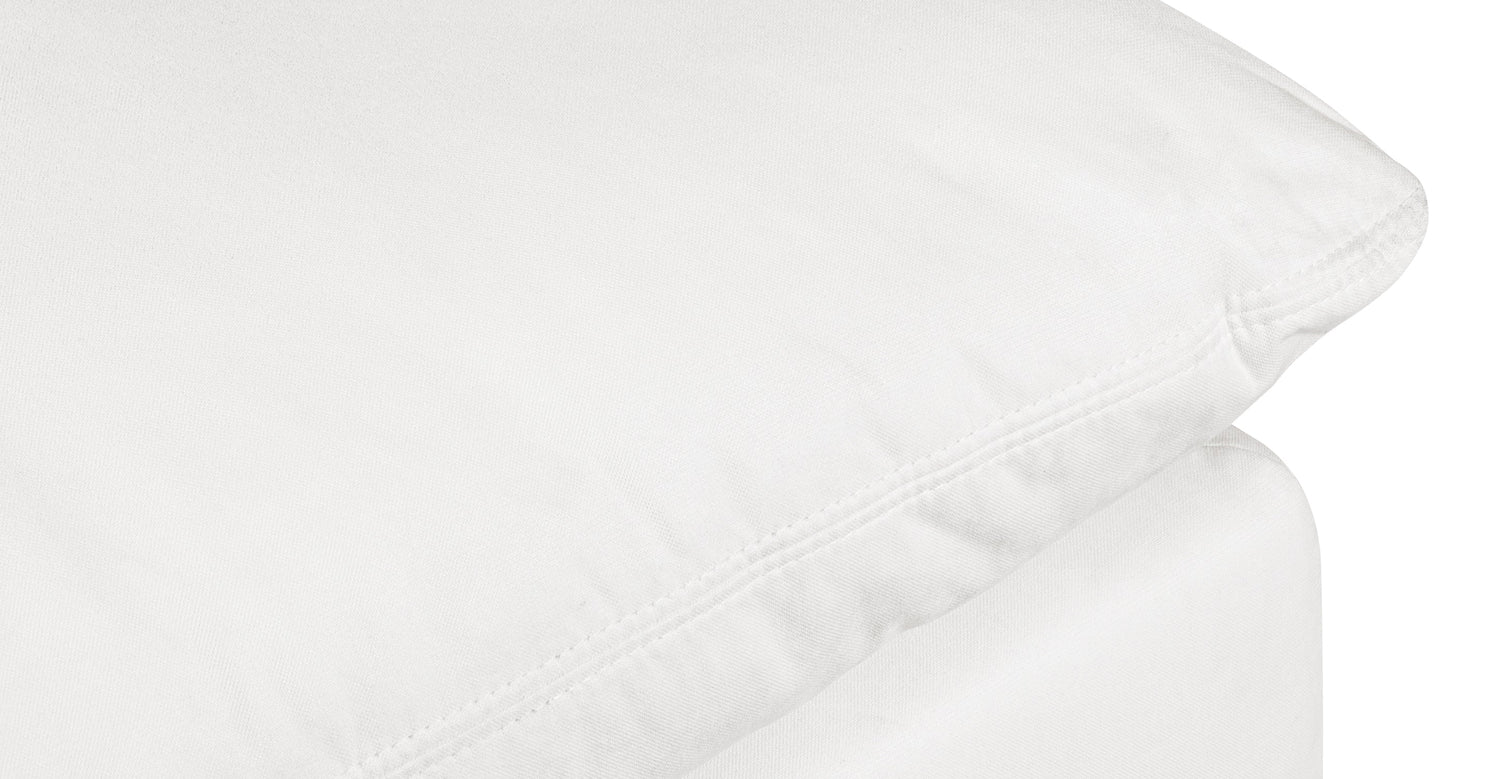 Davos Ottoman | Cotton White Cotton White