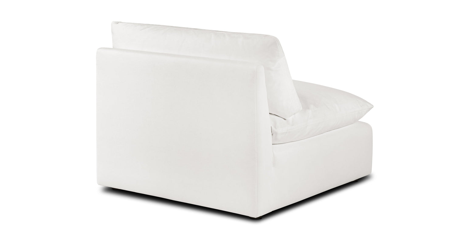 Davos Armless Chair | Cotton White Cotton White
