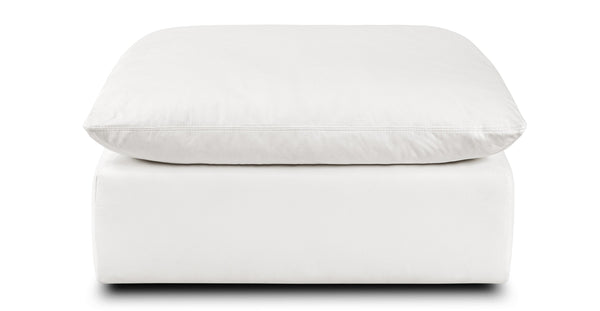 Davos Ottoman | Cotton White