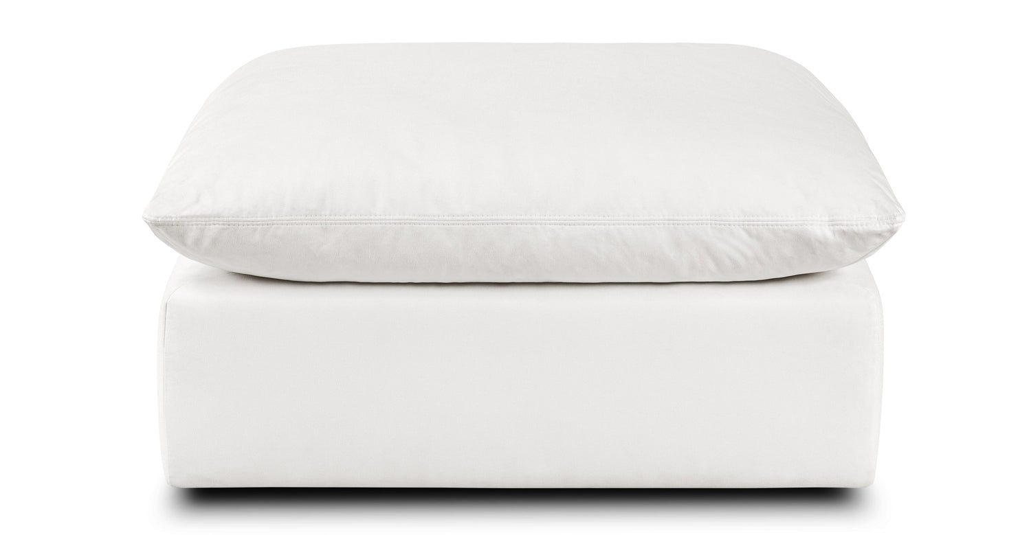 Davos Ottoman | Cotton White Cotton White