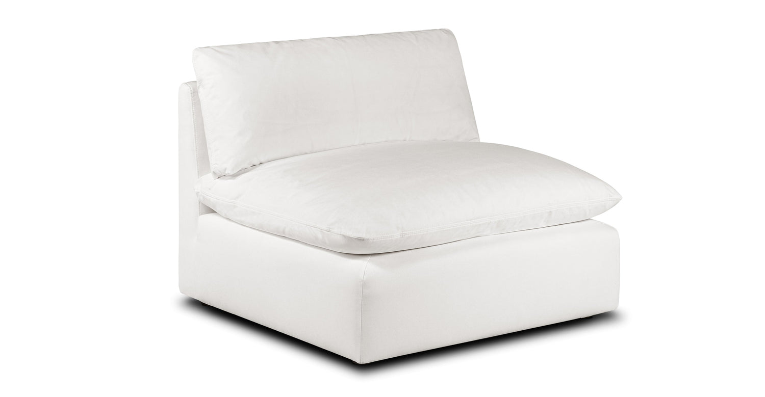 Davos Armless Chair | Cotton White Cotton White