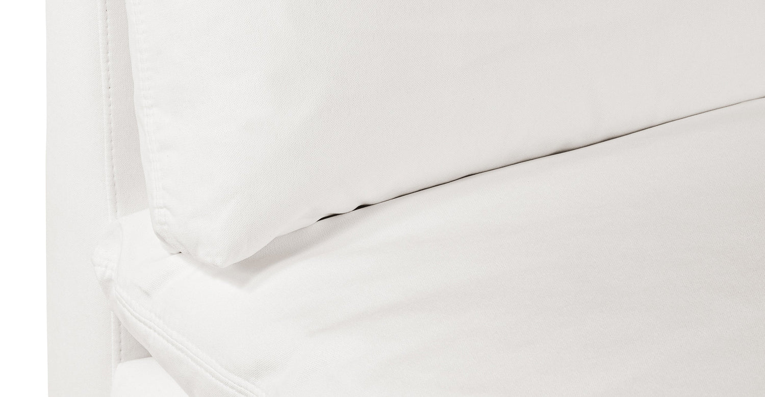 Davos Armless Chair | Cotton White Cotton White