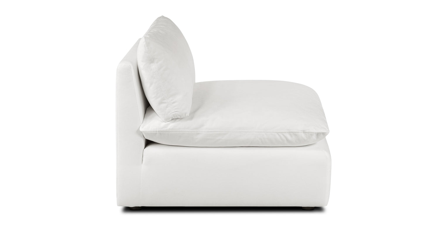 Davos Armless Chair | Cotton White Cotton White