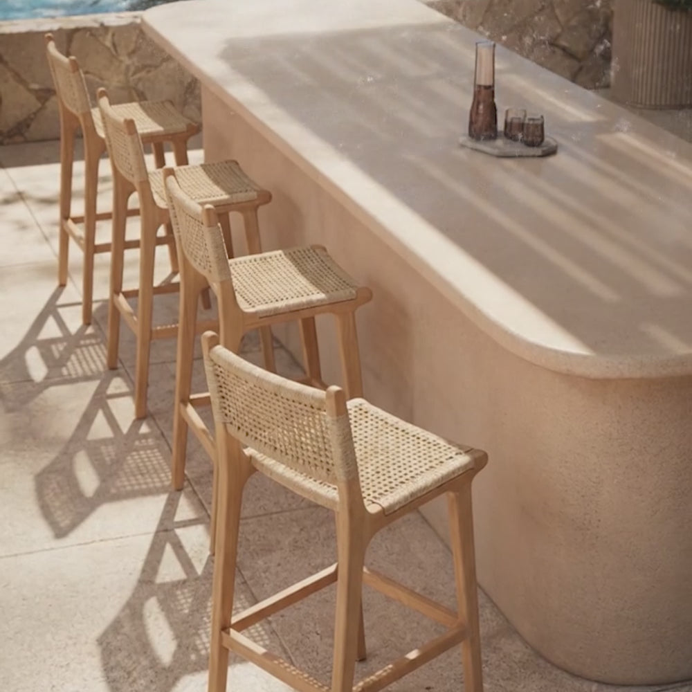 Batu Indoor / Outdoor Counter Height Stool | Natural 
