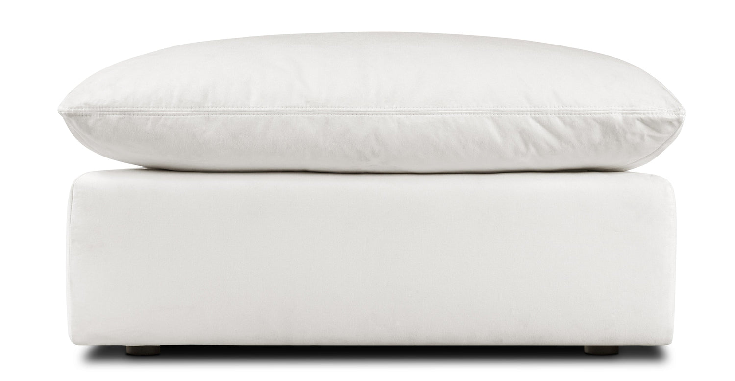 Davos Ottoman | Cotton White Cotton White